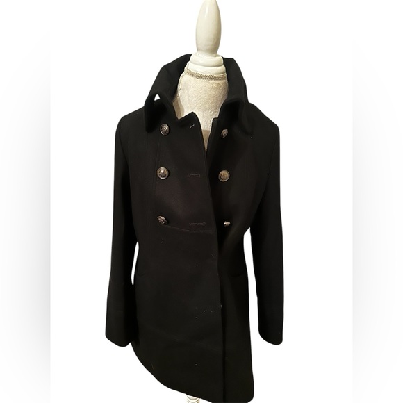 Black Women’s Wool Coat Size M - Picture 1 of 4
